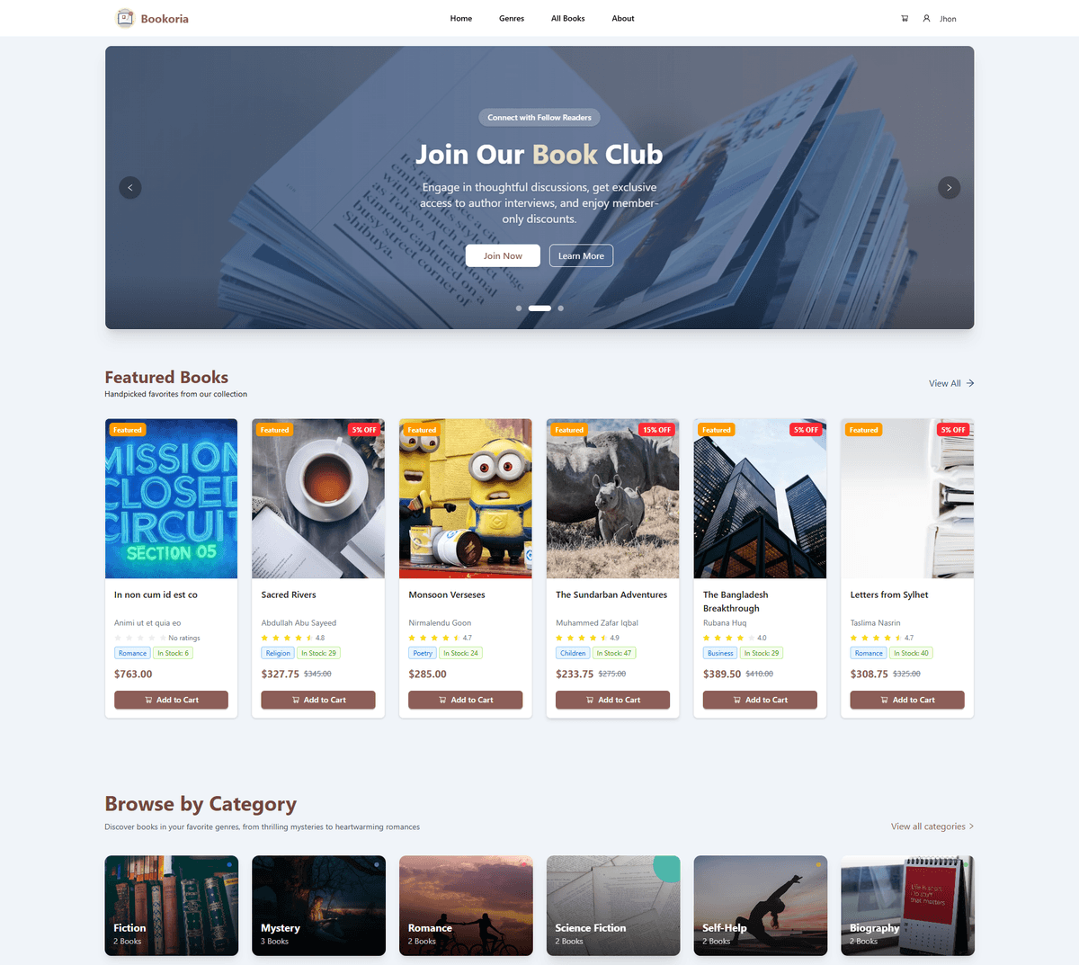 Bookoria - Online Bookstore